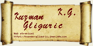Kuzman Gligurić vizit kartica